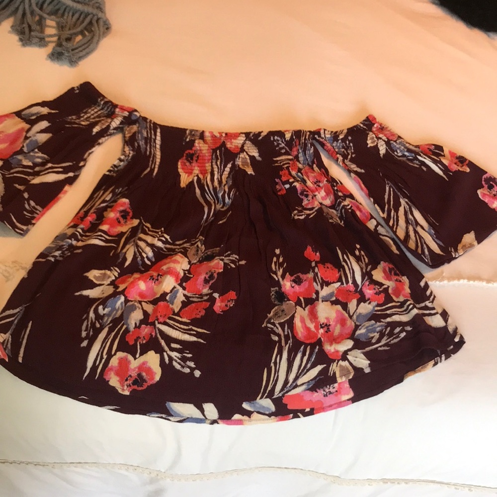 Floral off the shoulder blouse